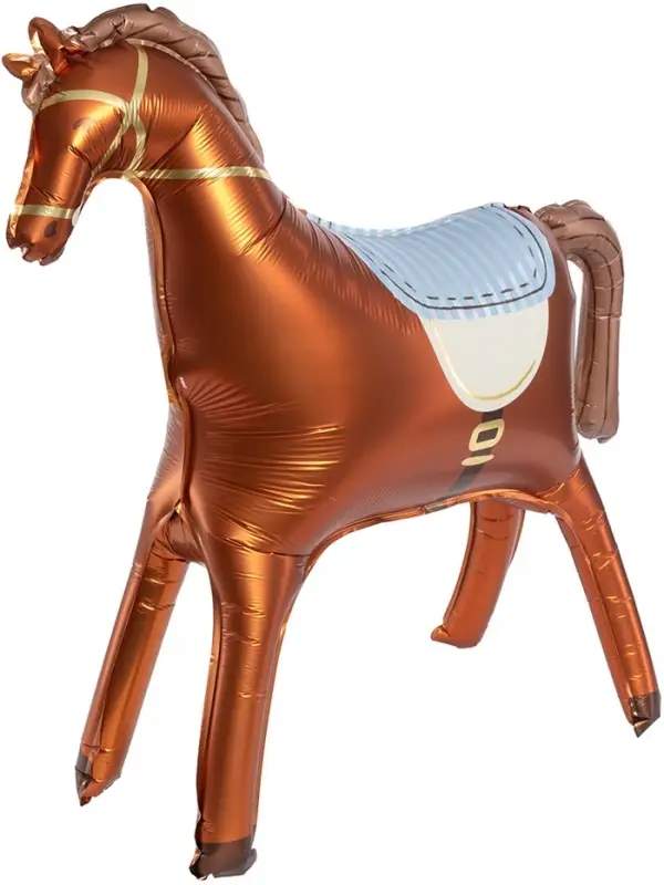 Воздушный шар фольгированный 3D 35 Воздушный шар фольгированный 3D 35" «Лошадка», коричневый, сатин