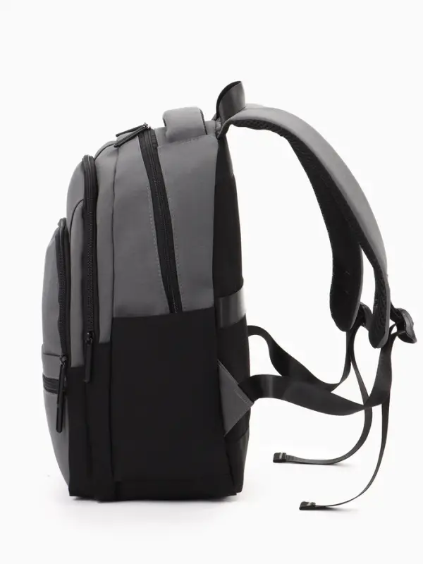 Рюкзак школьный, 2 отделения, 5 карманов, водонепроницаемое дно, 26&times;14&times;39 см, серый