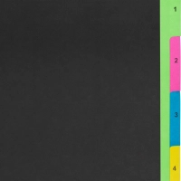 Разделитель листов с индексами Attache , А4,цифровой 1-5 , картон