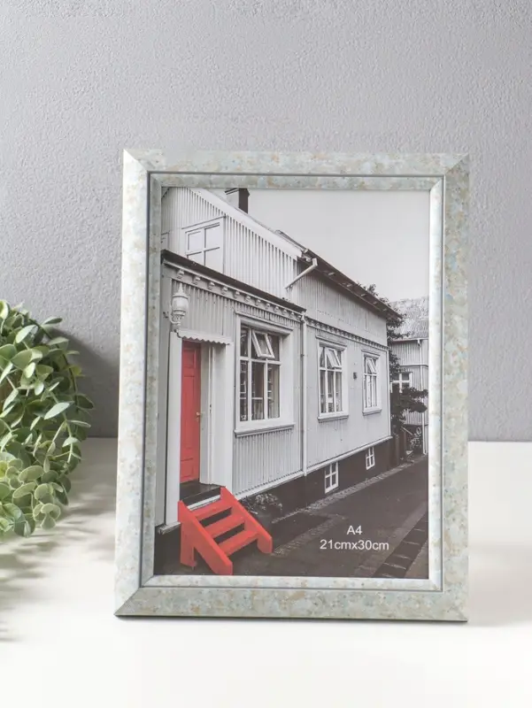 Фоторамка пластик формат А4 "Марокканская мозаика" оттенки голубого 35,7х27х2 см