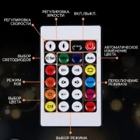Умная гирлянда &laquo;Нить&raquo; 6 м с насадками &laquo;Пузырьки&raquo;, IP20, тёмная нить, 20 LED, свечение RGB, USB