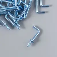 Крючок металл, набор 40 шт., серебро, 2.5&times;0.5 см, МИКС