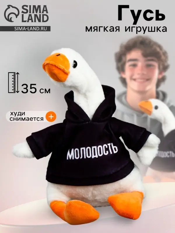 Мягкая игрушка &laquo;Гусь: Молодость&raquo;, 35 см