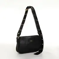 Сумка женская багет на молнии, 25&times;5&times;15 см, чёрная