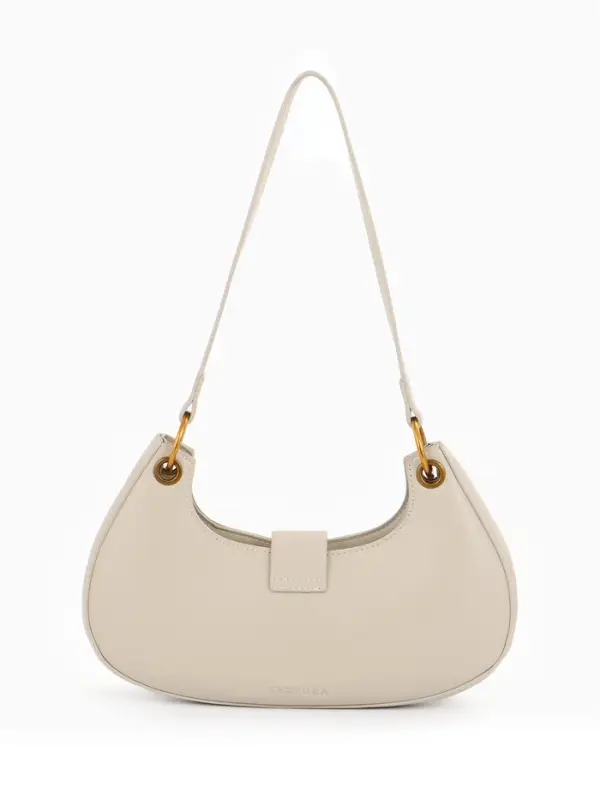 Сумка женская багет TEXTURA на молнии, 30&times;5&times;17 см, молочная