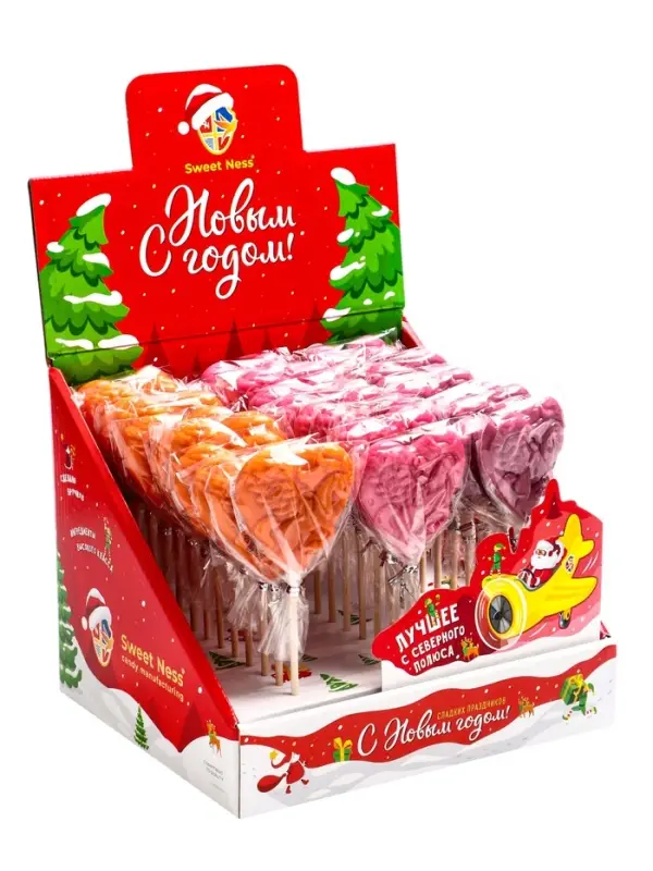 Карамель леденцовая фигурная Sweet Ness Символ года 2026 на сердце, 30 г