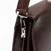 Портфель деловой, 38*6*27 см, отд на клапане, дл.ремень, коричневый
