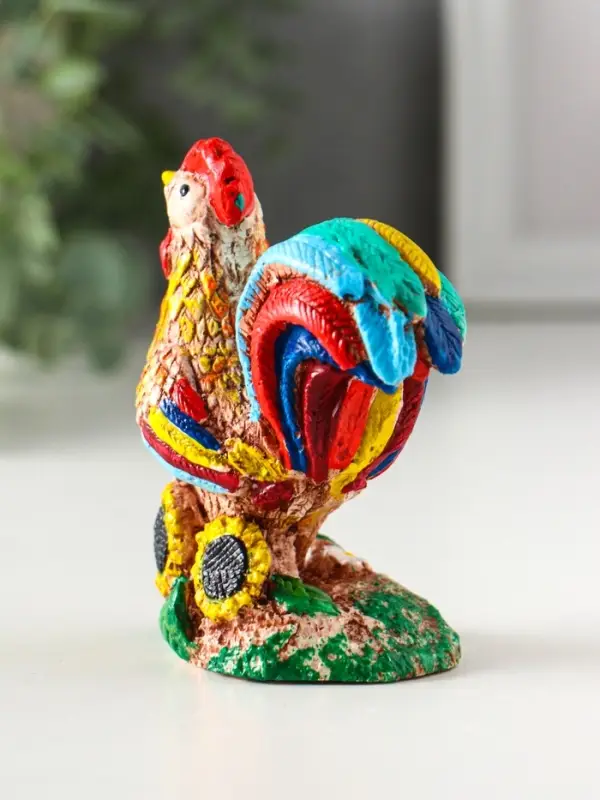 Фигура "Петушок, радуга" 9,7х8х5 см