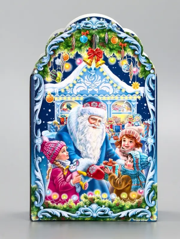 Подарочная коробка новогодняя &laquo;Новогодняя карусель&raquo;, фигурная, 160&times;75&times;260 см