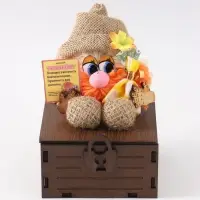 Фигурка-оберег &laquo;Домовой. Богатейка на сундуке, в колпаке&raquo;, 20&times;14&times;10 см, МИКС