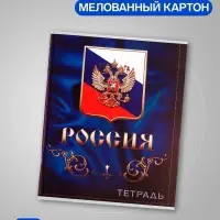Комплект тетрадей из 4 штук, 96 листов в клетку Calligrata &laquo;Россия&raquo;, обложка мелованный картон, блок №2, белизна 75% (серые листы)