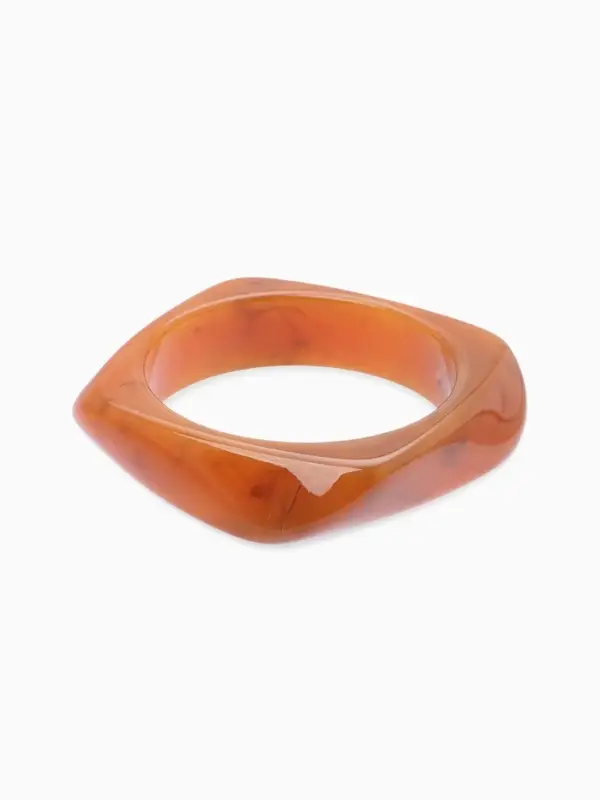 Браслет манжета &laquo;Тренд&raquo;, d=9 см, широкий, акрил, оранжевый