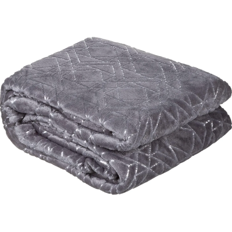 Плед микрофибра Luscan, фольга серый 200х220