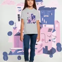 Футболка детская «Йогуртбург», светлый меланж, на рост 106-116 см (6 лет)