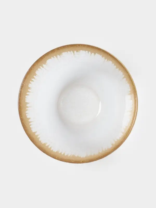 Салатник &laquo;Бурлеск&raquo;, 600 мл, d=15 см, стекло, прозрачный, золотистый