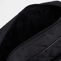 Сумка дорожная на молнии, с увеличением, наружный карман, длинный ремень, чёрная