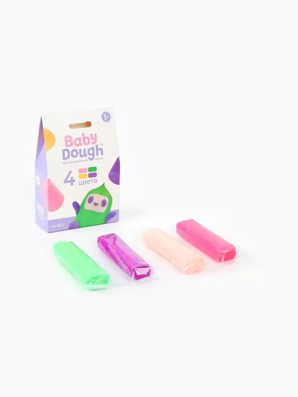 Тесто BabyDough 4 шт в коробке зеленый щипок №3