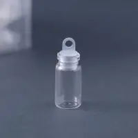 Стеклянная бутылочка с пробкой и петелькой для декора и творчества, 1.5 мл, набор 100 шт., 1.1&times;1.1&times;2.2 см