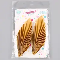 Топпер для торта «Перо», набор 2 шт., золотой
