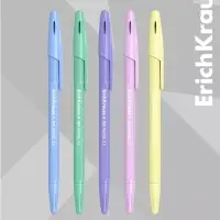 Ручка шариковая ErichKrause R=301 Pastel Stick, узел 0.7 мм, синяя, МИКС