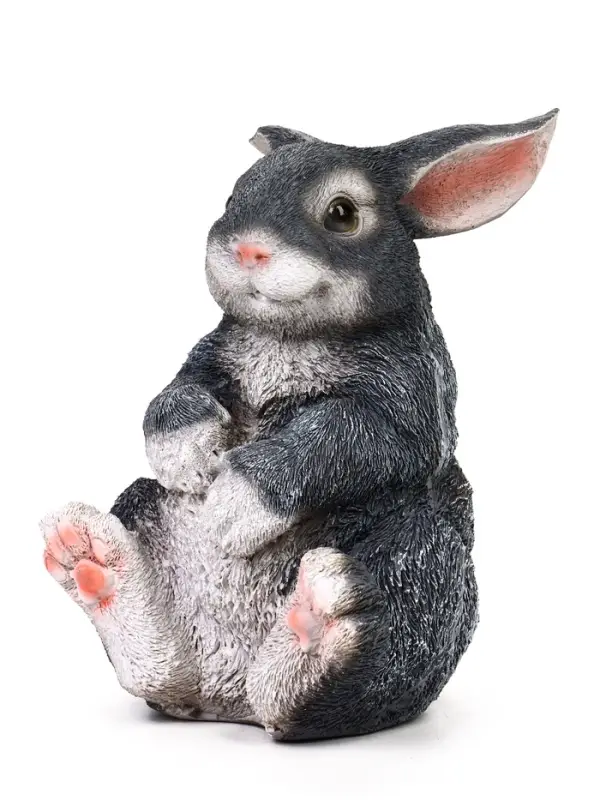 Садовая фигура 19 х 13 х 15 см полистоун Зайка толстый