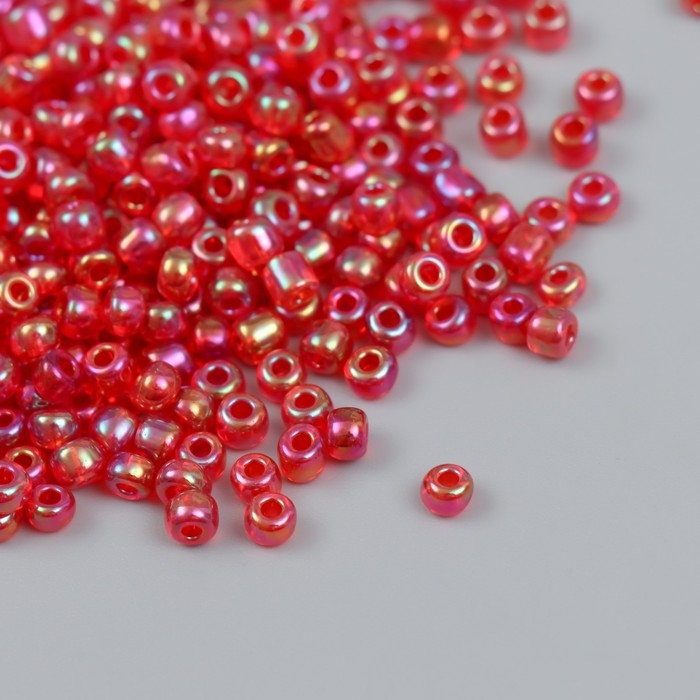 Бисер стекло 6/0  Бисер стекло 6/0 "Розовый" хамелеон 450 гр