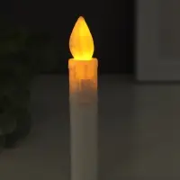 Светодиодная свеча, ночник LED RISALUX «Мини», 3×AG13, белый, 1.5×1.5×9 см