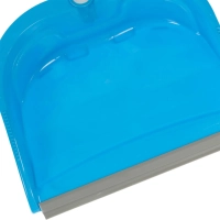 Комплект для уборки совок с щеткой для пола AF201-B, длинный ворс, синий