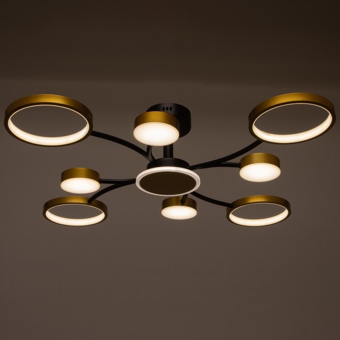 Люстра с ПДУ 2299/9GD LED 176Вт 3000-6000К золото 88х88х18 см BayerLux