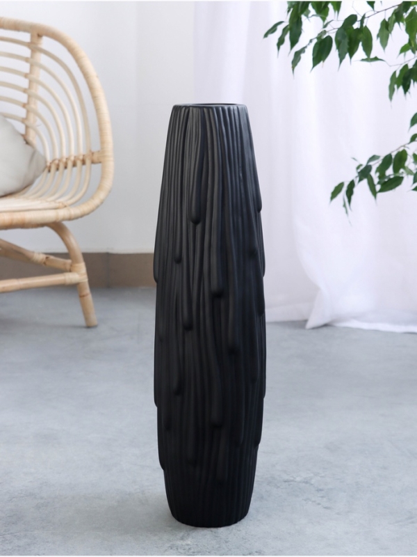 Ваза керамика напольная Ваза керамика напольная "Ганс" 58х13 см, чёрный