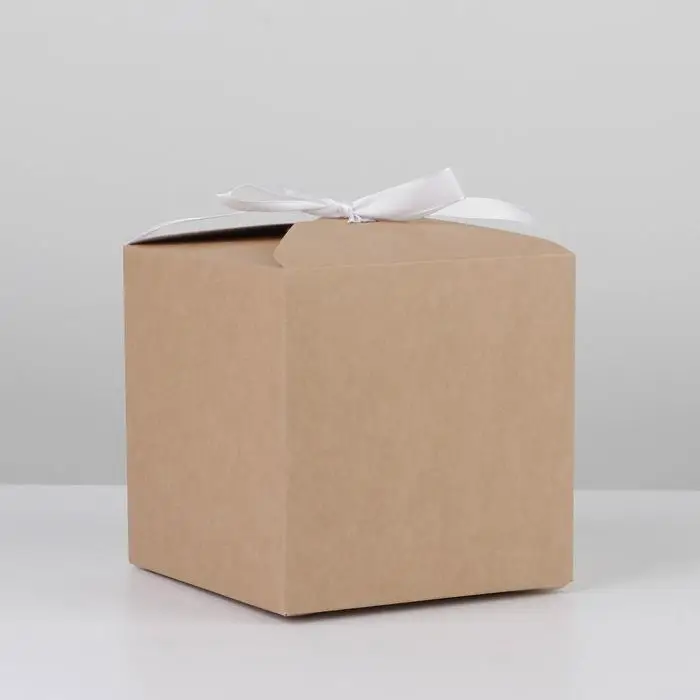 Коробка подарочная складная крафтовая, упаковка, 12 х 12 х 12 см Коробка подарочная складная крафтовая, упаковка, 12 х 12 х 12 см
