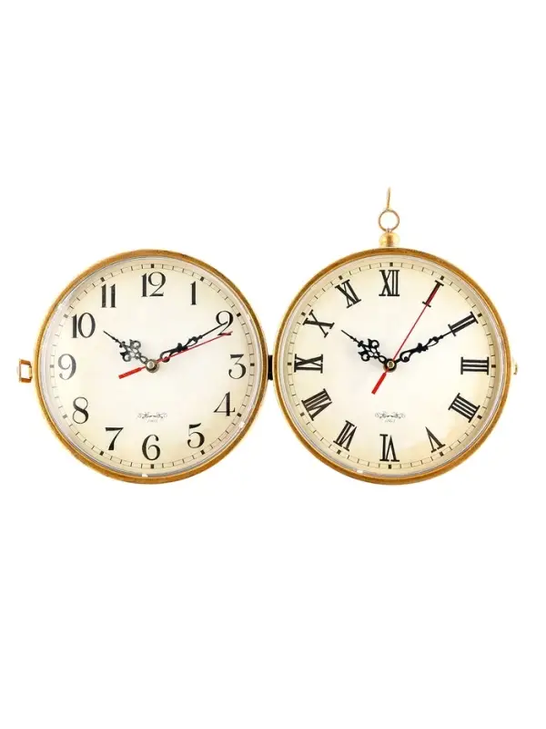 Часы настенные интерьерные &laquo;Финетти&raquo;, двусторонние, на подвесе, 28&times;29.5 см, d=21.5 см, от батареек 2&times;АА