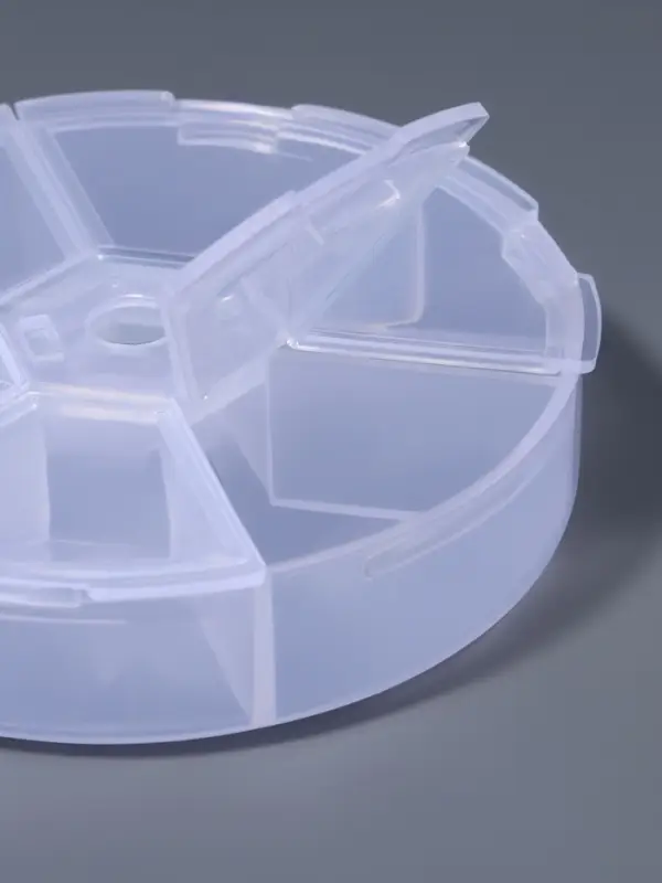 Органайзер для хранения мелочей, 6 ячеек, d=8×1.8 см, прозрачный