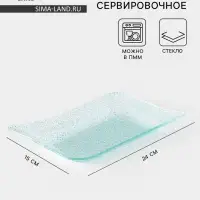 Блюдо сервировочное &laquo;Акцент&raquo;, 24&times;15 см, прямоугольное, стекло, прозрачное