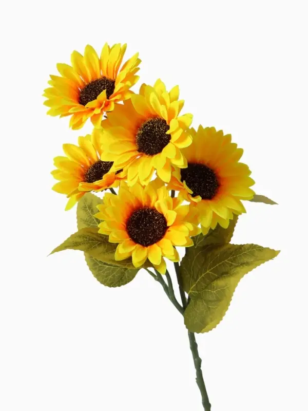 Цветы искусственные &laquo;Пять подсолнухов&raquo;, 9&times;53 см