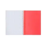 Тетрадь А4 96л кл "PROGRESSIVE CANVAS Красная",пласт обл,греб,фигур высеч,4цв разд+лин+кар Тетрадь А4 96л кл "PROGRESSIVE CANVAS Красная",пласт обл,греб,фигур высеч,4цв разд+лин+кар