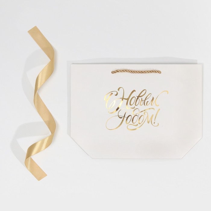 Пакет подарочный новогодний «White Snow», 19 х 20 х 9 см, Новый год Пакет подарочный новогодний «White Snow», 19 х 20 х 9 см, Новый год