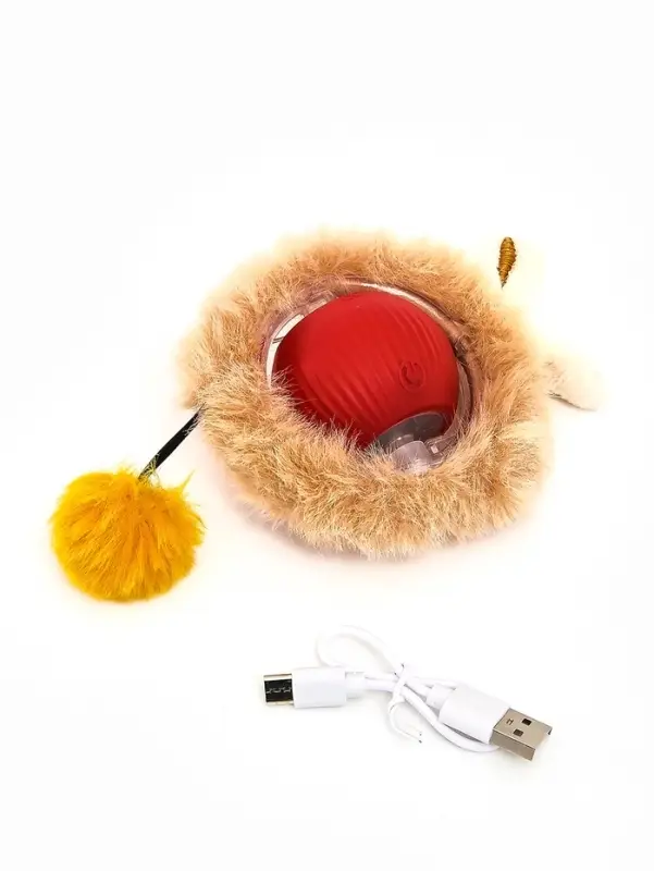 Интерактивная игрушка для кошек &laquo;Убегающий мех&raquo;, красная