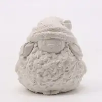 Фигурка декоративная &laquo;Овечка в колпаке&raquo;, неокрашенная, 6&times;6 см, белая