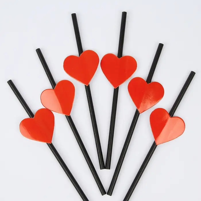 Трубочки для коктейля «Сердечки», набор 6 шт. Трубочки для коктейля «Сердечки», набор 6 шт.