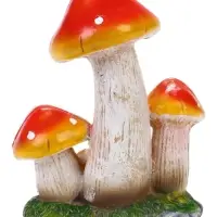 Садовая фигура из полистоуна &laquo;Мухомор на поляне&raquo;, 15&times;10&times;21 см