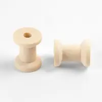 Набор деревянных катушек без покрытия, 15 шт., d=2&times;2.5 см