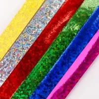Лента упаковочная голографическая, ассорти, 6 цветов, 0.8 см &times; 3 м