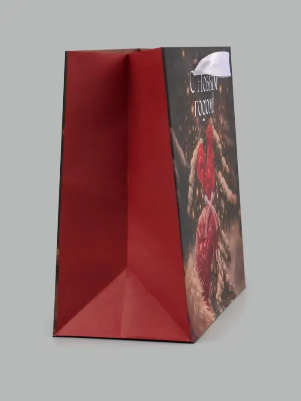 Пакет подарочный &laquo;С Новым годом&raquo;, леденец, 22&times;22&times;11 см