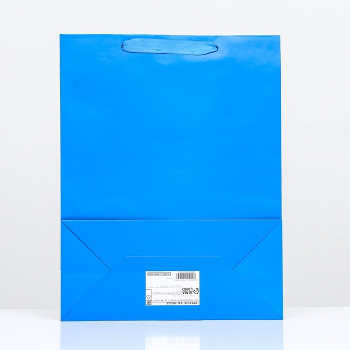 Пакет ламинированный «Синий», 31 х 40 х 14 см