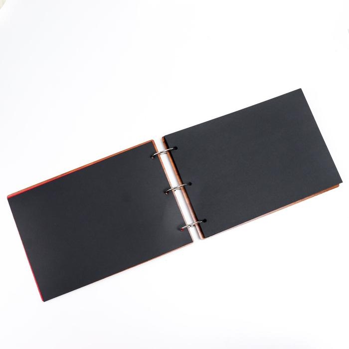 Фотоальбом 30 листов  Фотоальбом 30 листов "Счастье - каждый день" (102 уголка+кольца) 27х19х2 см