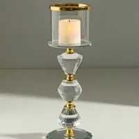 Стеклянный подсвечник на 1 свечу &laquo;Хрустальное небо&raquo;, 22.2&times;7.8&times;7.8 см
