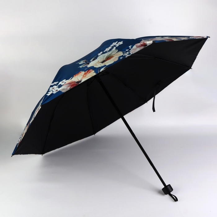 Зонт механический «Цветочный сад», эпонж, 4 сложения, 8 спиц, R = 48/55 см, D = 110 см, цвет МИКС Зонт механический «Цветочный сад», эпонж, 4 сложения, 8 спиц, R = 48/55 см, D = 110 см, цвет МИКС