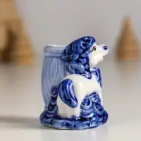 Сувенир керамика подставка "Лошадка с мешком/бочкой монет" бело-синий МИКС 4,2х4х5,5 см Сувенир керамика подставка "Лошадка с мешком/бочкой монет" бело-синий МИКС 4,2х4х5,5 см