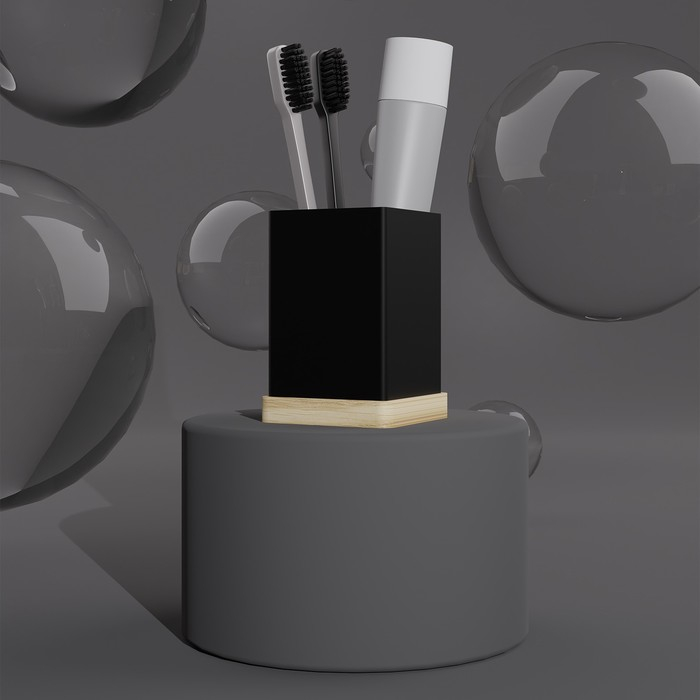 Набор аксессуаров для ванной комнаты «Агат», 4 предмета (дозатор, мыльница, 2 стакана), цвет чёрный Набор аксессуаров для ванной комнаты «Агат», 4 предмета (дозатор, мыльница, 2 стакана), цвет чёрный